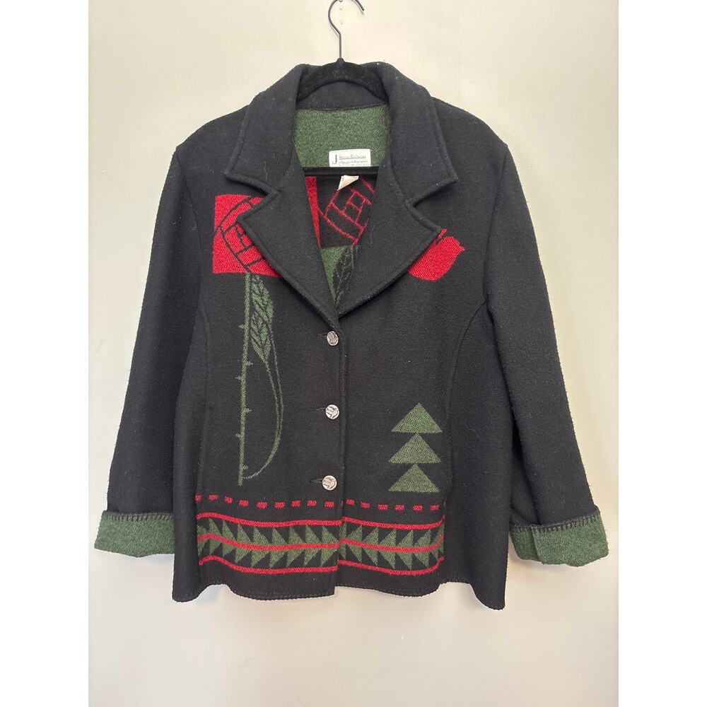 Vintage J. Marco Galleries Wool Blend Jacket with a button-front closure